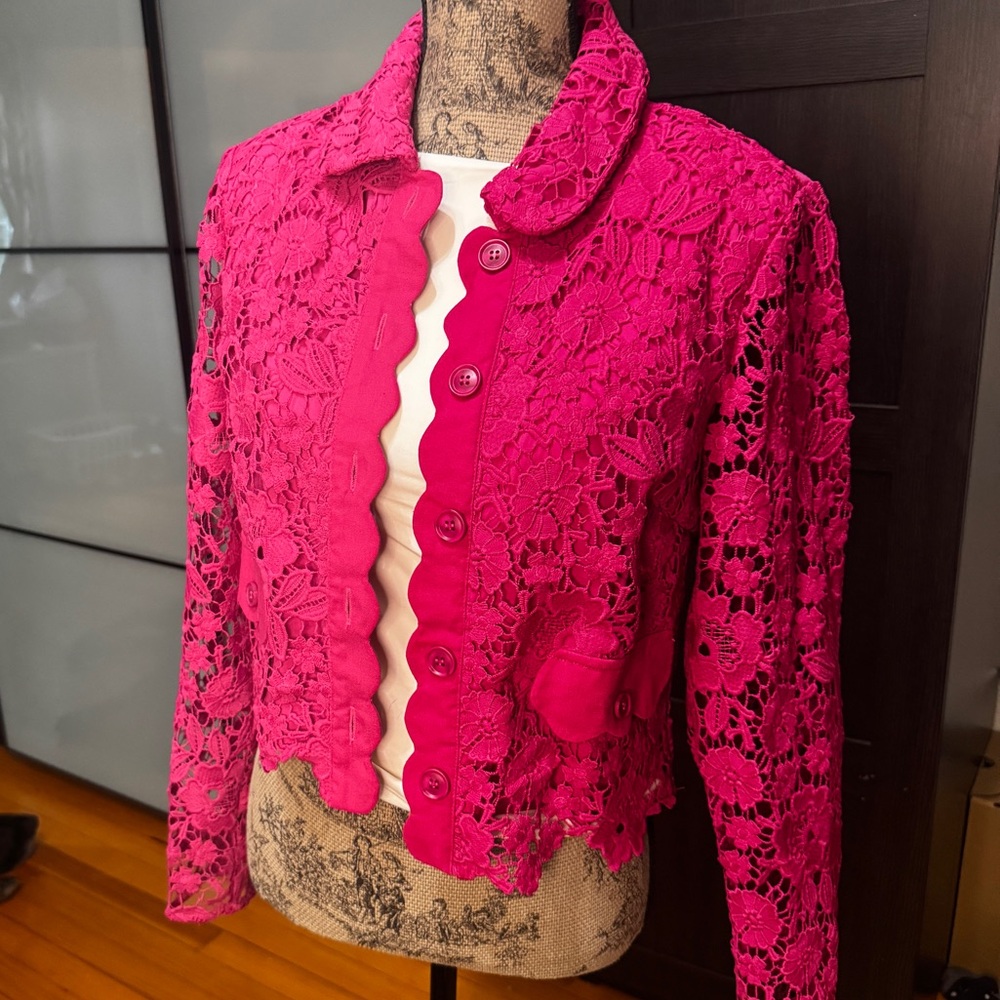 NWT Dolan Left Coast Magenta Lace Jacket – Anthropologie (Size S)